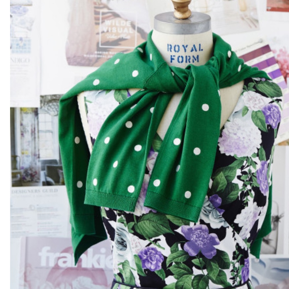 Talbots The Oprah Magazine Green Purple Floral Dress